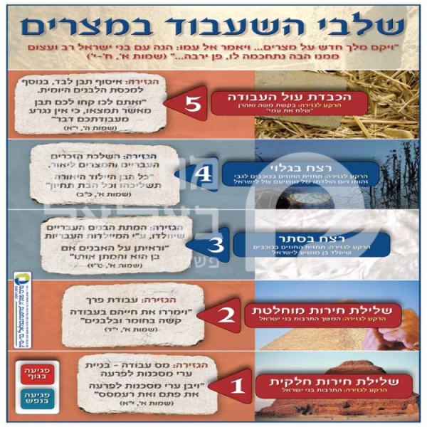 שלבי השיעבוד במצרים כרזה פלקט