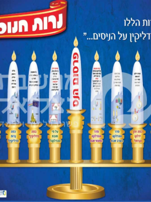 נרות חנוכה/כרזה/ גודל 50/35