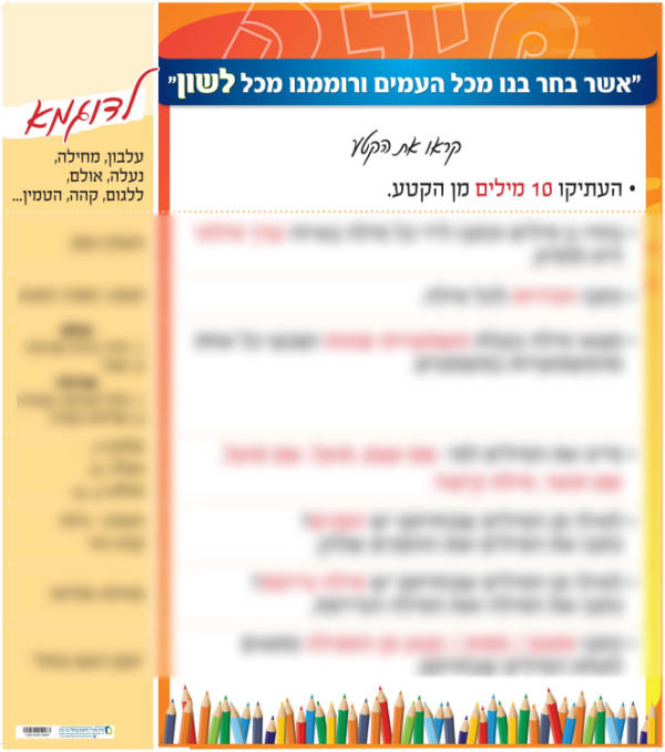 ורוממנו מכל לשון/ פלקט