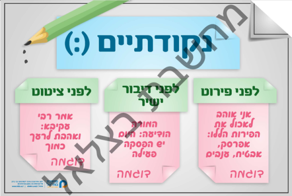 ⁦ערכת סימני פיסוק למסדרון גודל 50+70  7 כרזות⁩ – תמונה ⁦2⁩