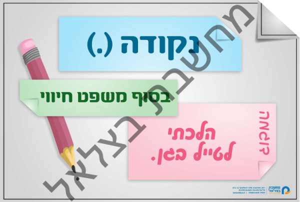 ⁦ערכת סימני פיסוק למסדרון גודל 50+70  7 כרזות⁩ – תמונה ⁦4⁩