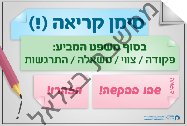 ⁦ערכת סימני פיסוק למסדרון גודל 50+70  7 כרזות⁩ – תמונה ⁦6⁩