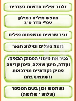 כרזות הישגים נדרשים לכיתות ב'-ג'